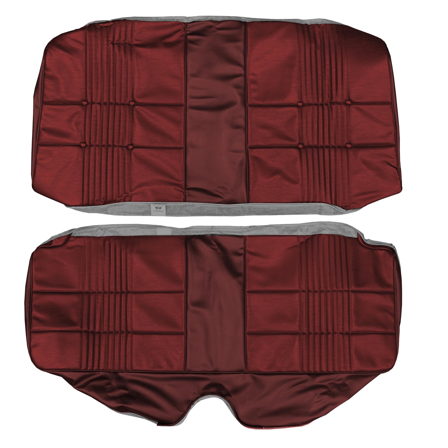68 CORONET 500/RT HARDTOP REAR UPHOLSTERY - RED/MAROON