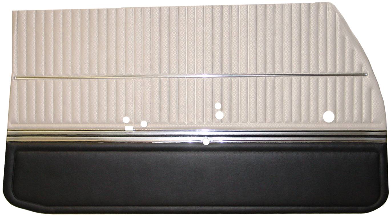 68 CUTLASS 'S'/442 HOLIDAY COUPE FRONT DOOR PANELS (UNASSEMBLED) - PARCHMENT/BLACK