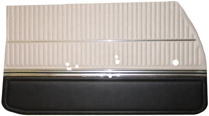 68 CUTLASS 'S'/442 HOLIDAY COUPE FRONT DOOR PANELS (UNASSEMBLED) - PARCHMENT/BLACK