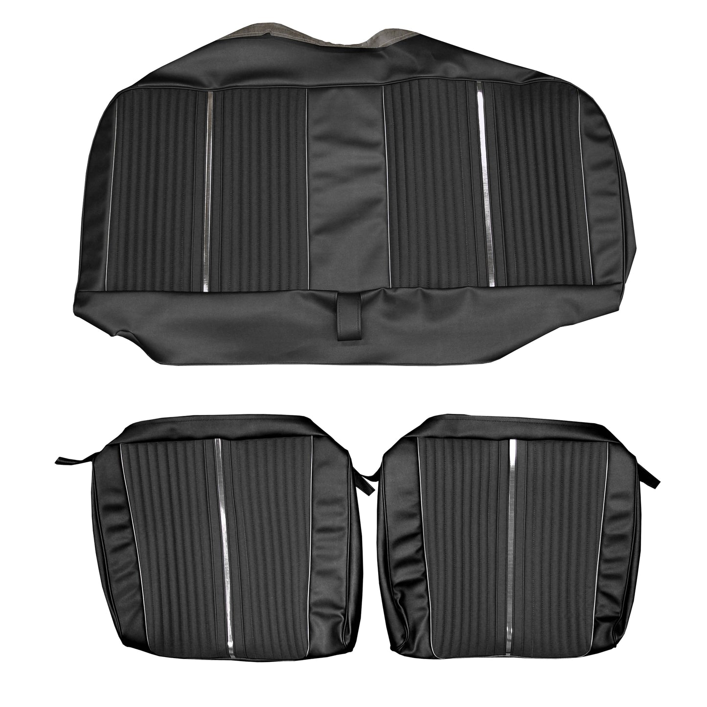 64 FURY CONVERTIBLE REAR UPHOLSTERY - BLACK