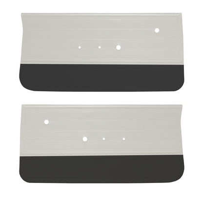 65 CHEVELLE/MALIBU FRONT DOOR PANELS - FROST WHITE/BLACK