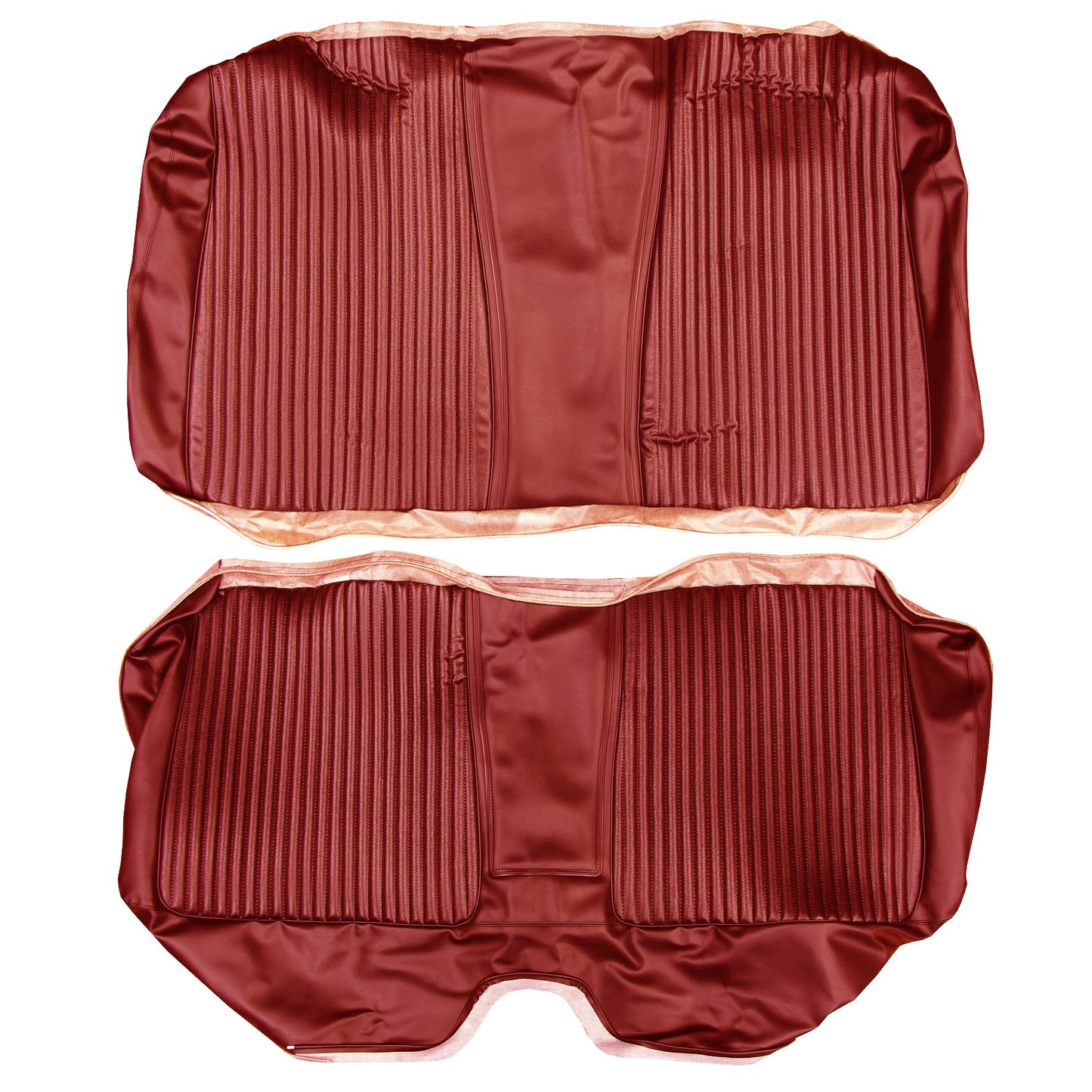67 CORONET 500/RT HARDTOP REAR UPHOLSTERY - RED