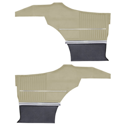 69 CUTLASS 'S'/442 SPORTS COUPE REAR PANELS (UNASSEMBLED) - PARCHMENT/BLACK