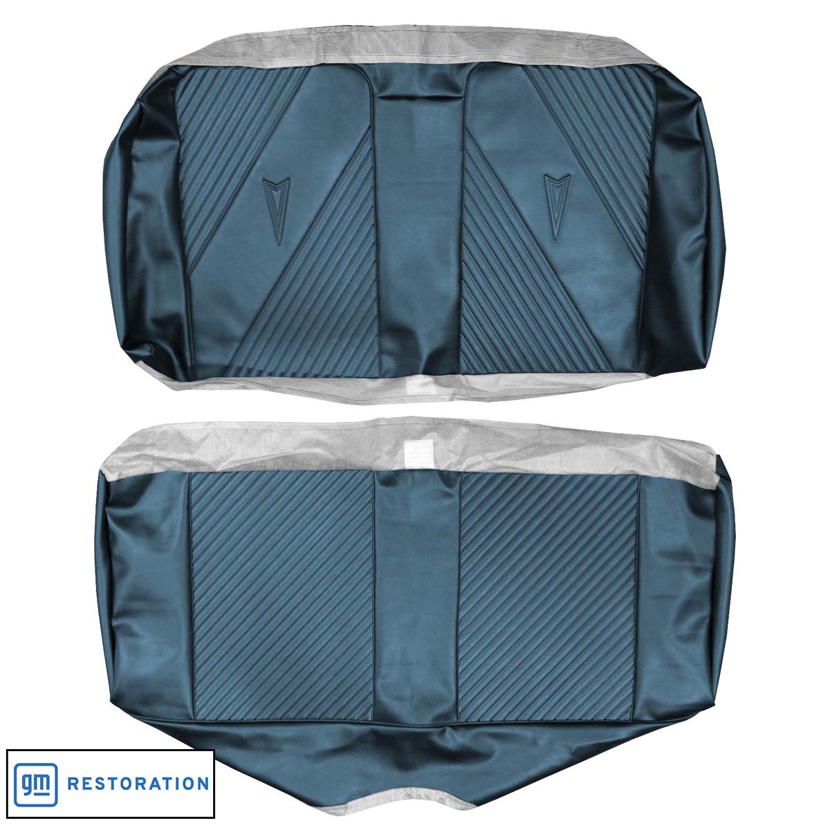 65 GTO/LEMANS CONVERTIBLE REAR UPHOLSTERY - BLUE
