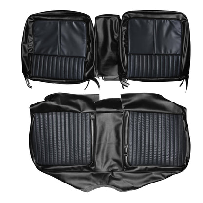68 CHRYSLER 300/NEWPORT SPLIIT BENCH UPHOLSTERY - SRM ANTIQUE DARK GRAY/BLACK