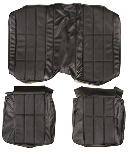 76 CAMARO "DELUXE" HARDTOP REAR UPHOLSTERY - BLACK