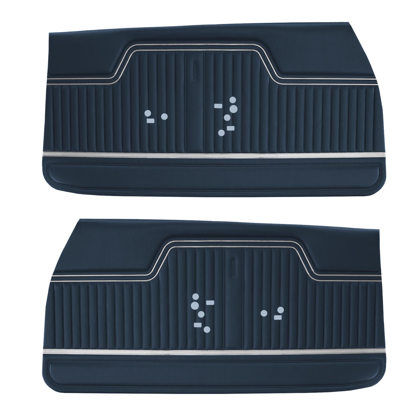 71-72 CHEVELLE/MALIBU FRONT DOOR PANELS (UNASSEMBLED) - BLUE