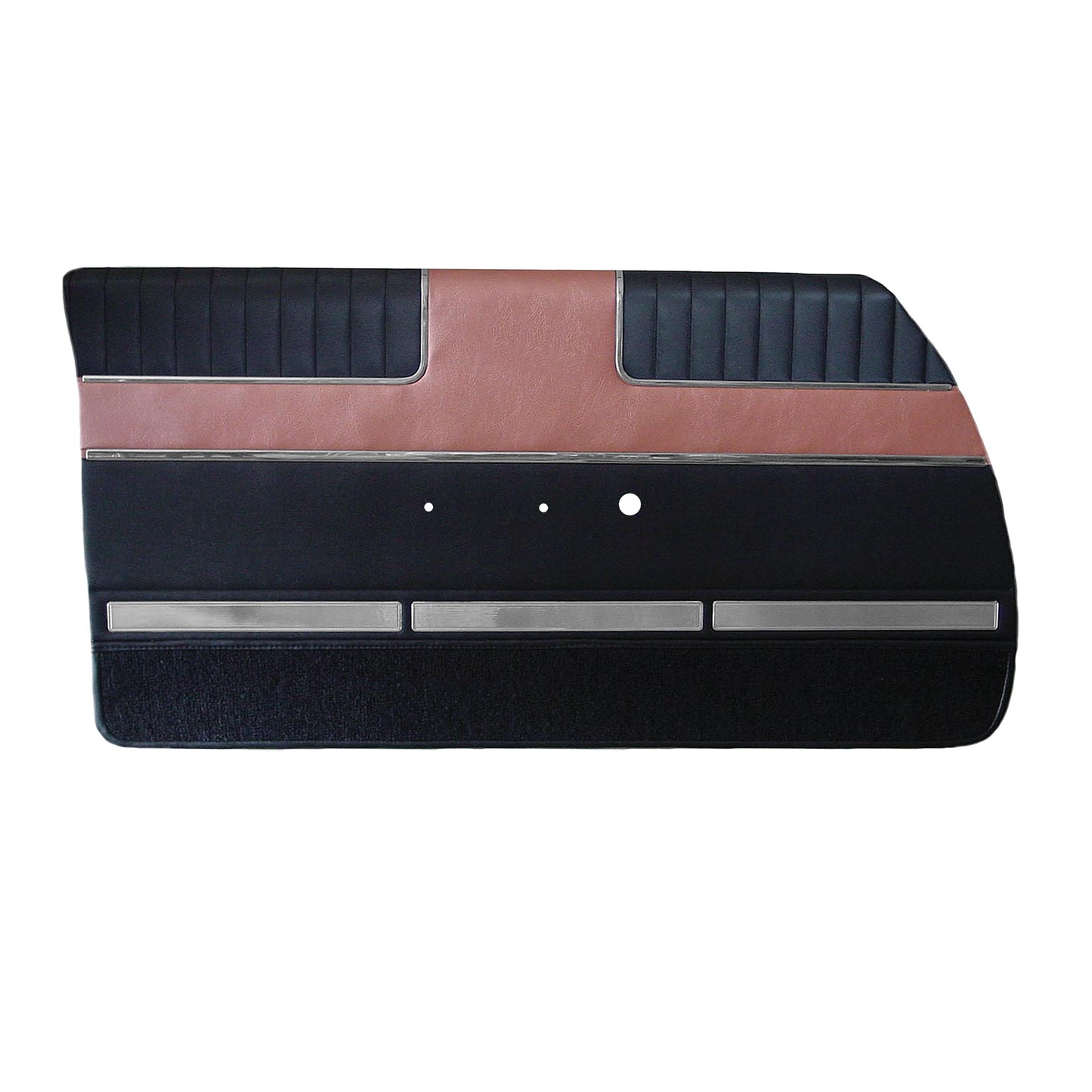 63 SPORT FURY FRONT DOOR PANELS (UNASSEMBLED) - BLACK W/ SRM COPPER ACCENT