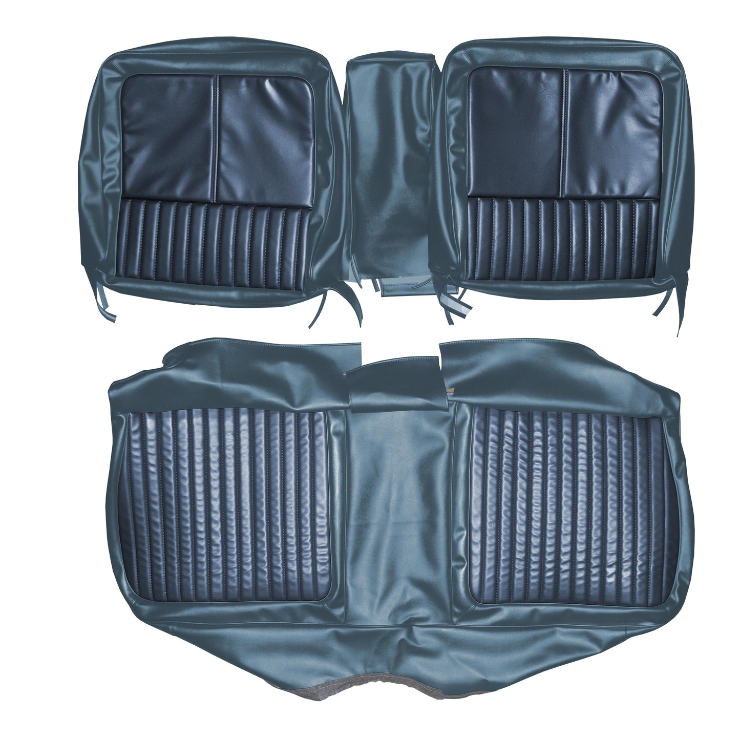 68 CHRYSLER 300/NEWPORT SPLIIT BENCH UPHOLSTERY - SRM ANTIQUE BLUE/DARK BLUE