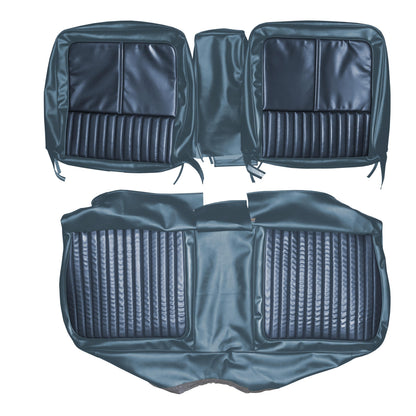 68 CHRYSLER 300/NEWPORT SPLIIT BENCH UPHOLSTERY - SRM ANTIQUE BLUE/DARK BLUE
