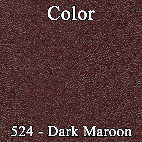 65 CORONET 500 BUCKET SEAT UPHOLSTERY - RED/SRM DARK MAROON COLLAR