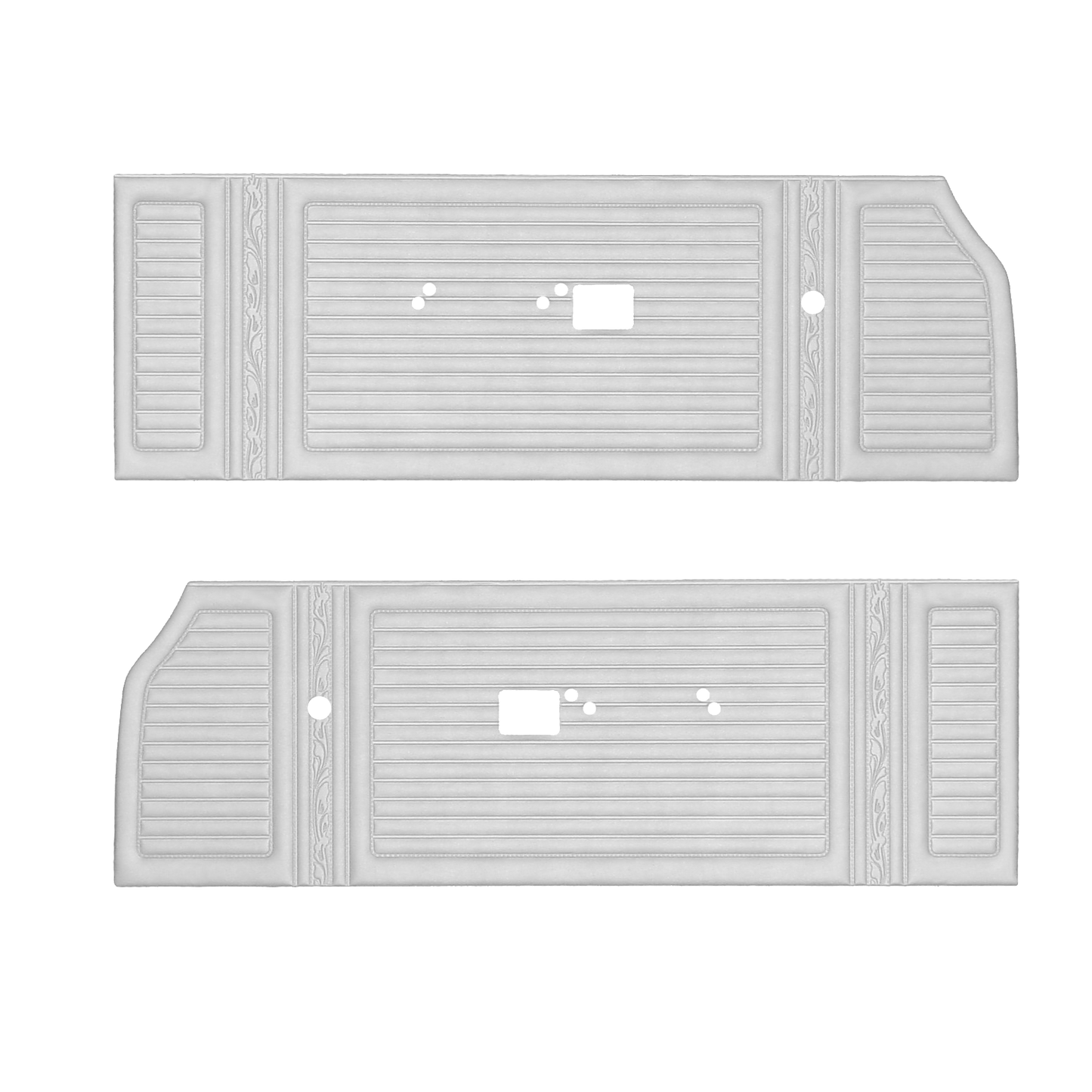 67 SATELLITE/GTX FRONT DOOR PANELS - PEARL WHITE