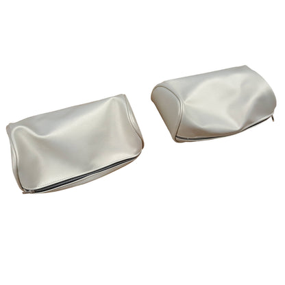 66-67 GM A-BODY BENCH SEAT 'ZIPPERED' HEADREST COVERS - PARCHMENT