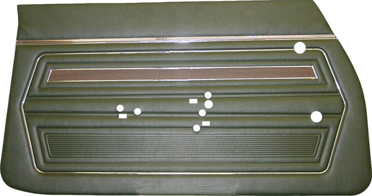 72 CUTLASS FRONT DOOR PANELS (UNASSEMBLED) - GREEN