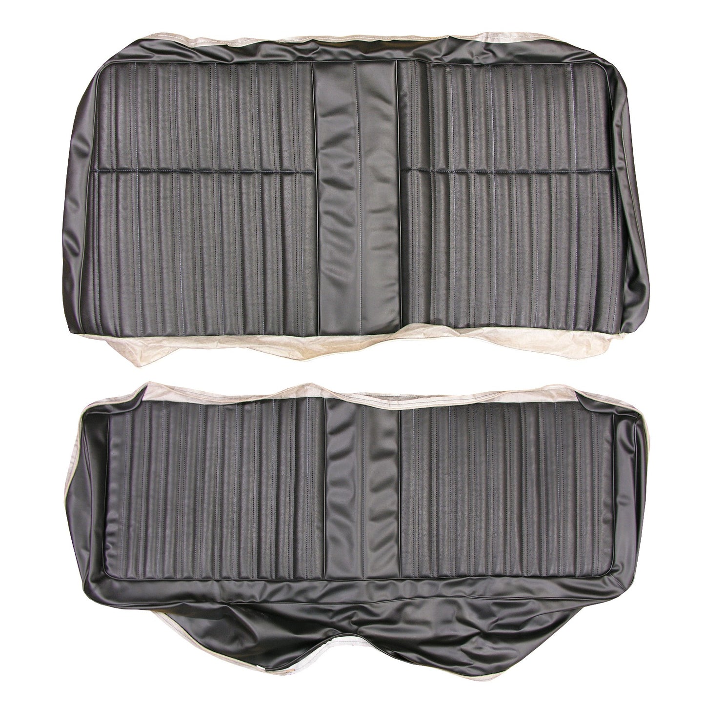 68 CORONET 440/SUPERBEE HARDTOP REAR UPHOLSTERY - BLACK
