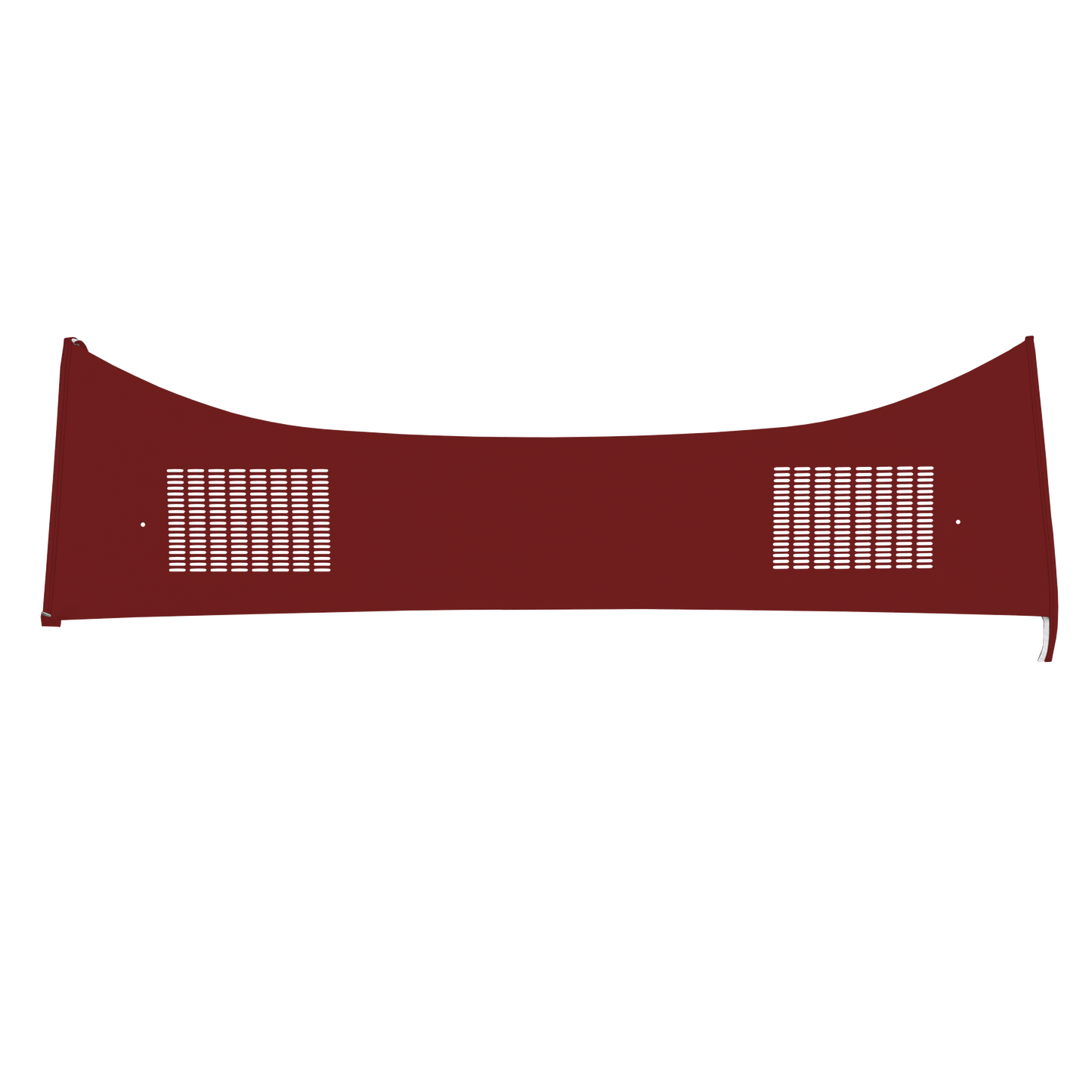 67-68 DART 270/GT/GTS HARDTOP PACKAGE TRAY WITH SPEAKER CUT-OUTS - RED