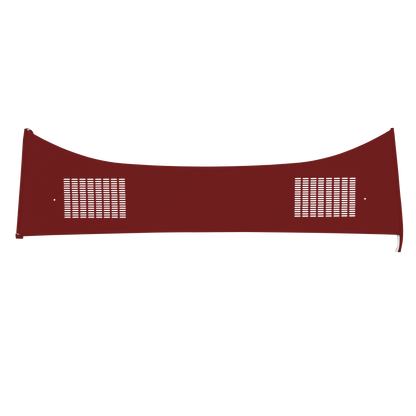 67-68 DART 270/GT/GTS HARDTOP PACKAGE TRAY WITH SPEAKER CUT-OUTS - RED