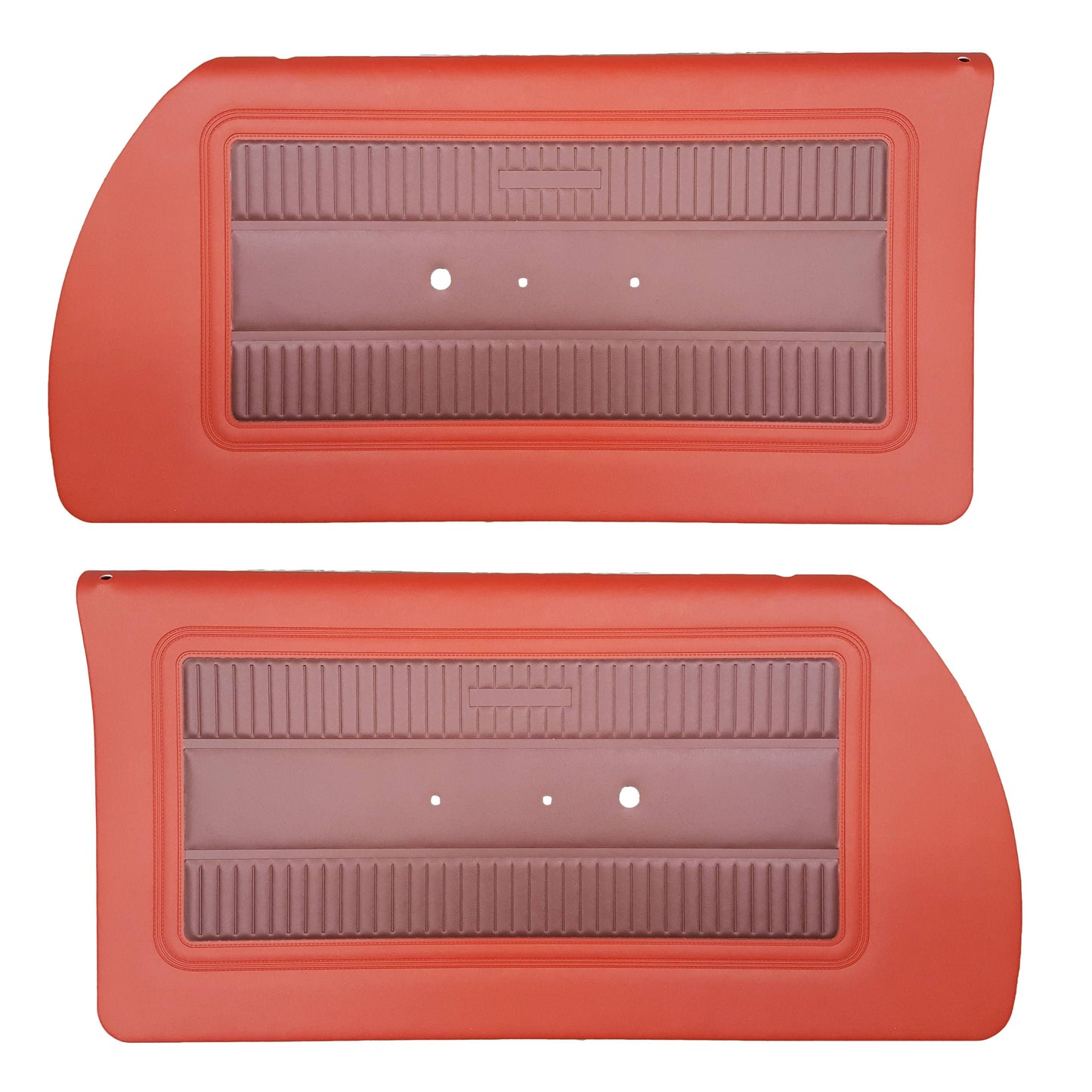 65 SATELLITE FRONT DOOR PANELS (PRE-ASSEMBLED) - MAROON/RED