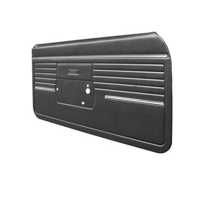 68 CAMARO "STANDARD" FRONT DOOR PANELS (PRE-ASSEMBLED) - BLACK