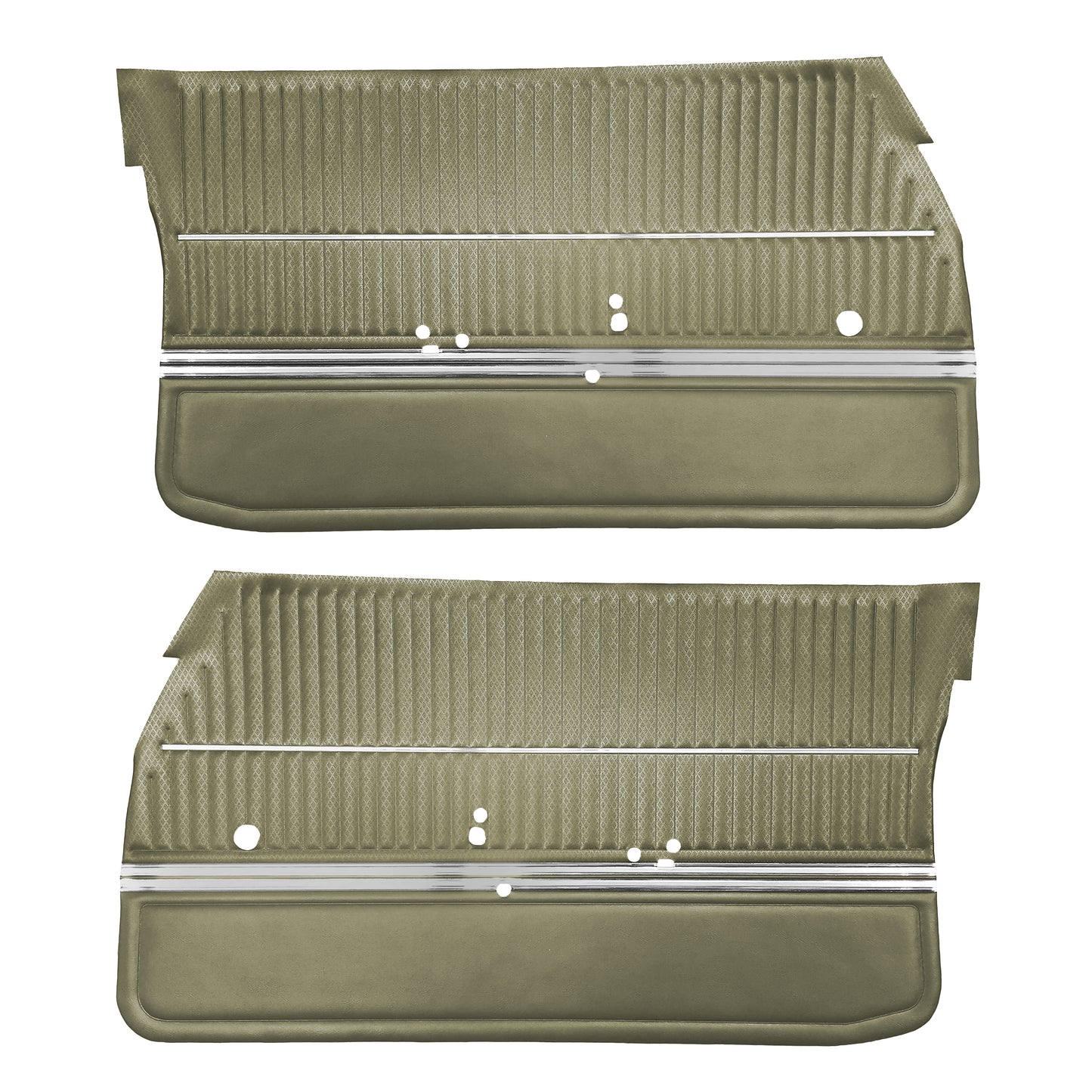 68 CUTLASS 'S'/442 SPORTS COUPE FRONT DOOR PANELS (UNASSEMBLED) - WILLOW GOLD