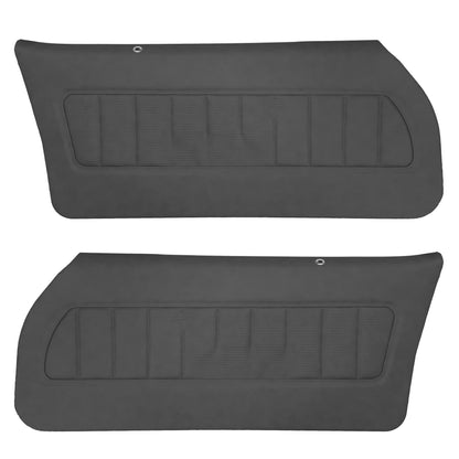 77 CAMARO "DELUXE" DOOR PANELS (PRE-ASSEMBLED) -  BLACK