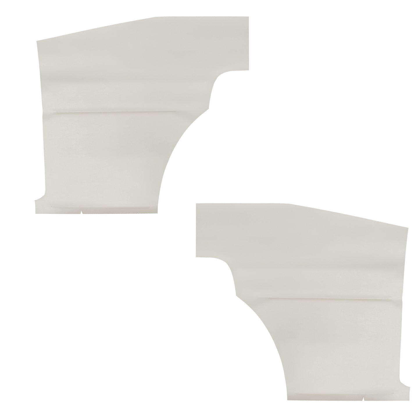 68-69 CAMARO "DELUXE" HARDTOP REAR PANELS W/ FIXED SEAT (UNASSEMBLED) - FROST WHITE