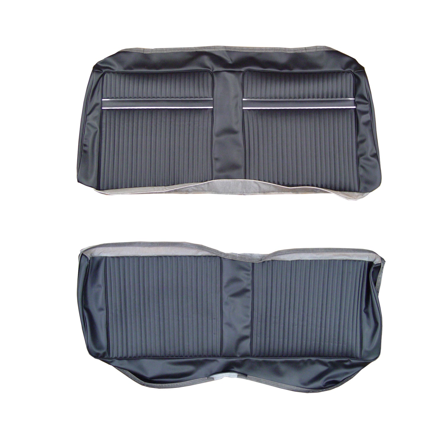 67 FURY III HARDTOP REAR UPHOLSTERY - BLACK