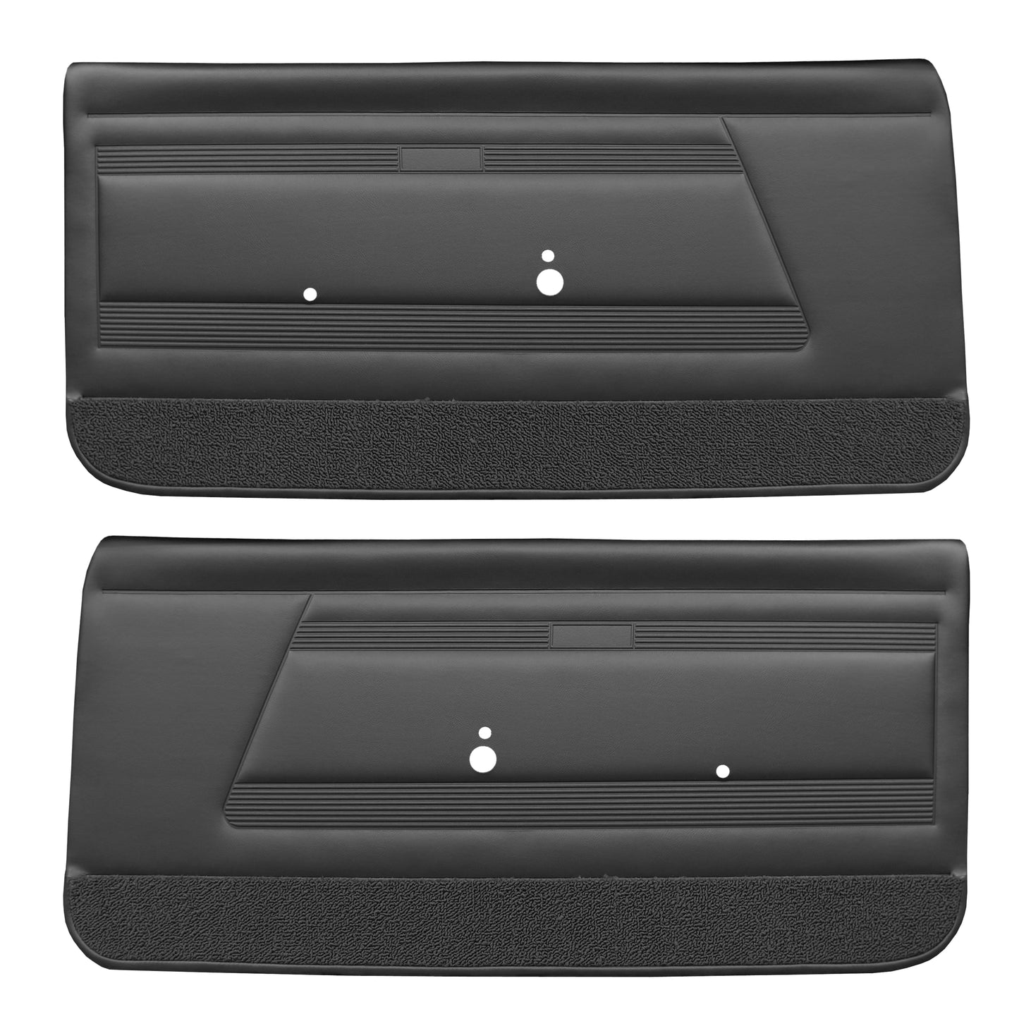 68 FIREBIRD "STANDARD" FRONT DOOR PANELS (UNASSEMBLED) - BLACK