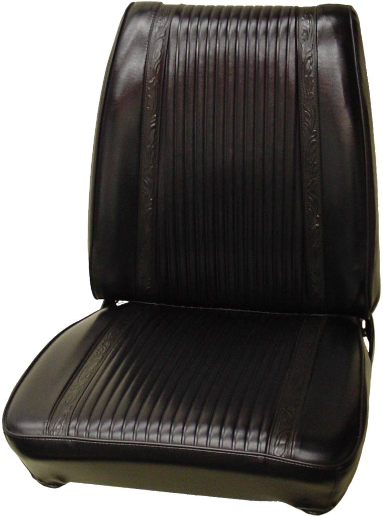 66 SATELLITE BUCKET SEAT UPHOLSTERY - BLACK