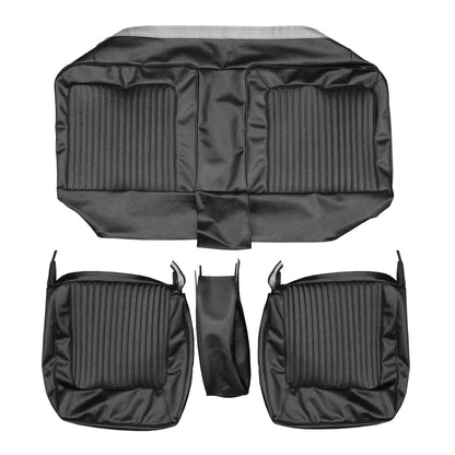 67 BARRACUDA SPLIT BENCH W/ C.A.R. UPHOLSTERY - BLACK