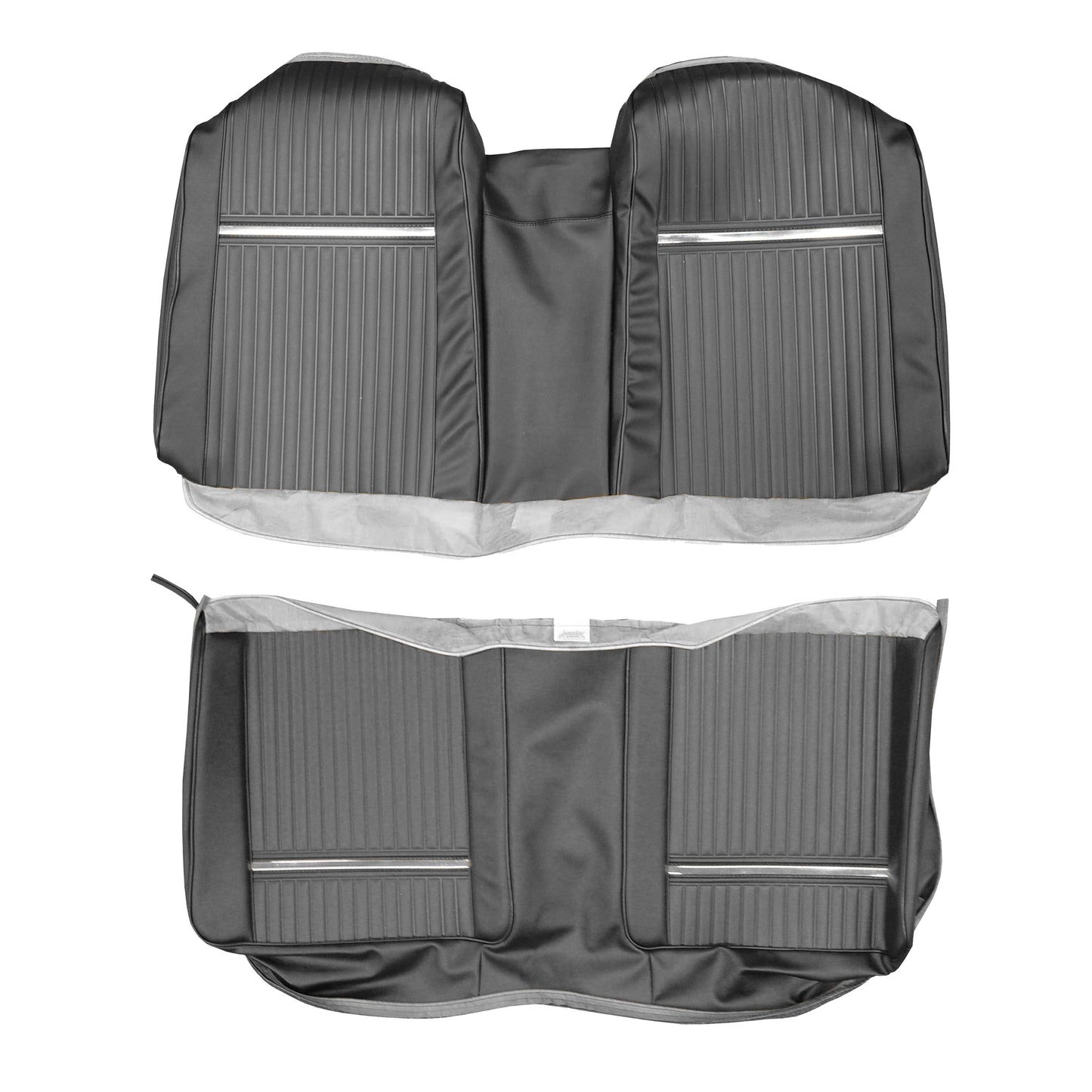 65 SPORT FURY CONVERTIBLE REAR UPHOLSTERY - BLACK