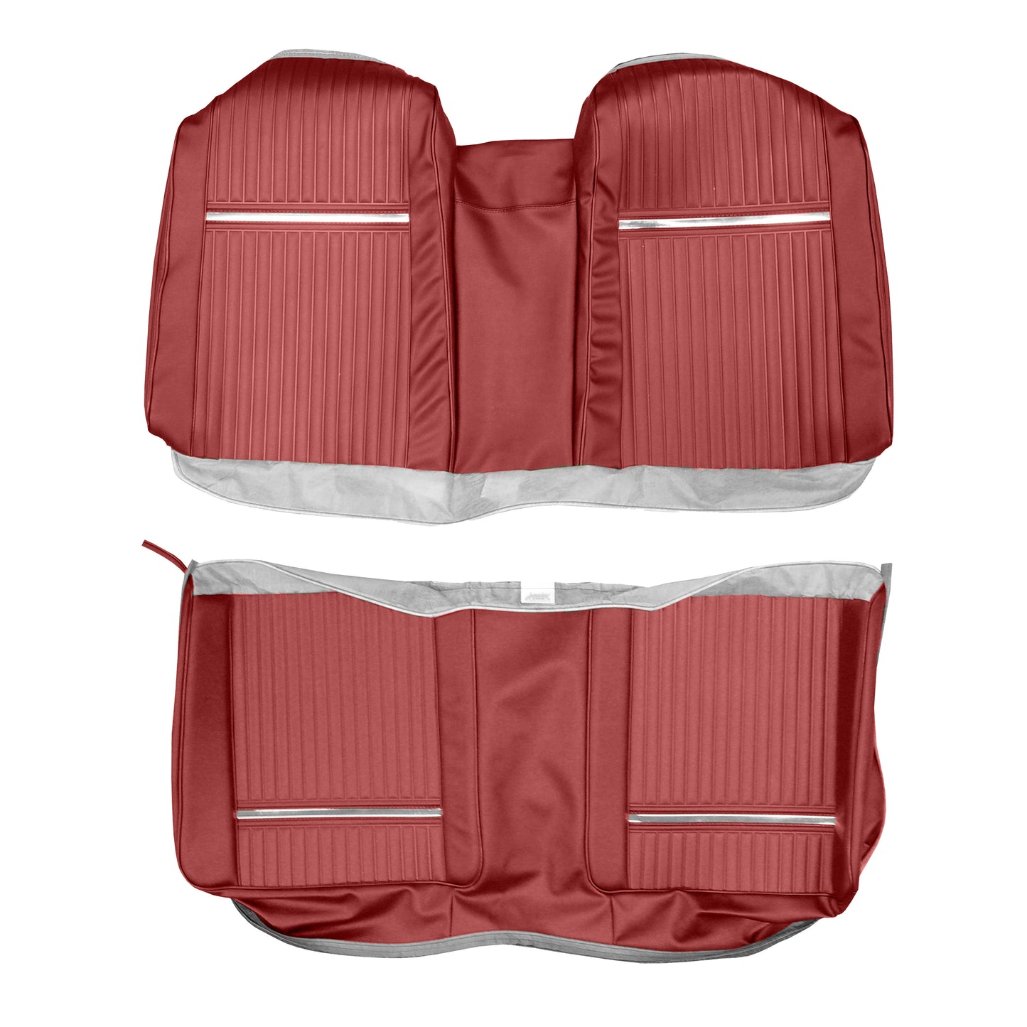 65 SPORT FURY CONVERTIBLE REAR UPHOLSTERY - RED