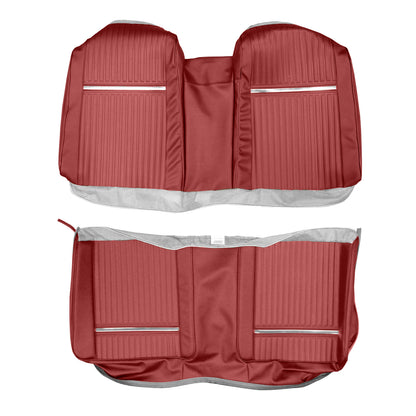 65 SPORT FURY CONVERTIBLE REAR UPHOLSTERY - RED