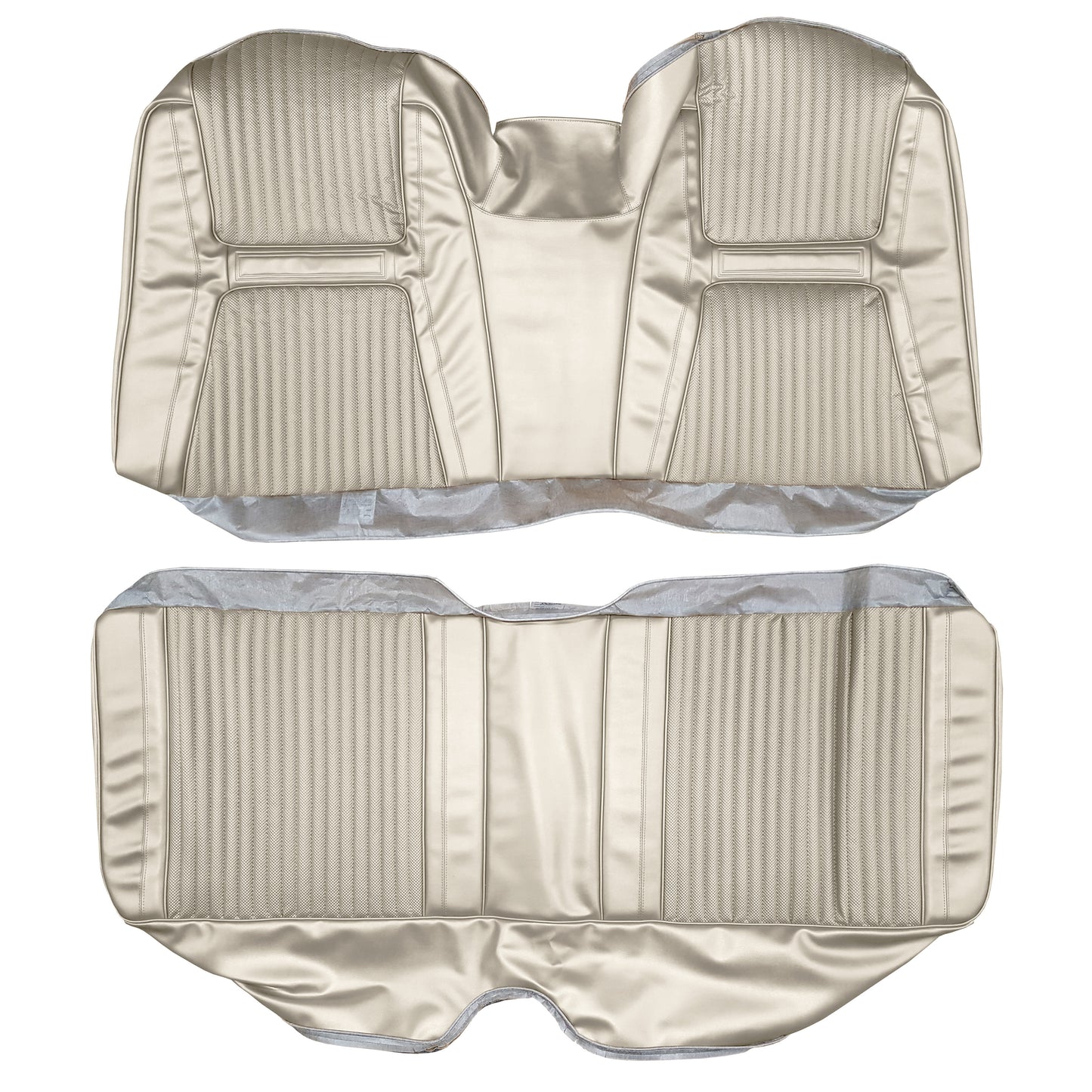 65 CHRYSLER 300/300L HARDTOP REAR UPHOLSTERY - PEARL WHITE