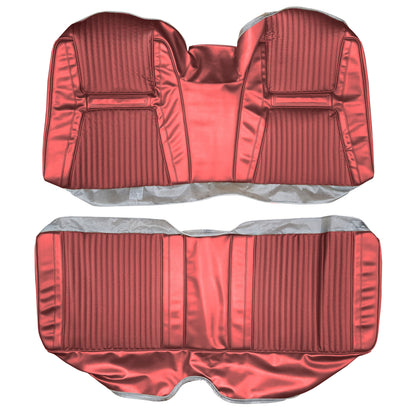 65 CHRYSLER 300/300L HARDTOP REAR UPHOLSTERY - SRM RED-BLACK FILLED/RED
