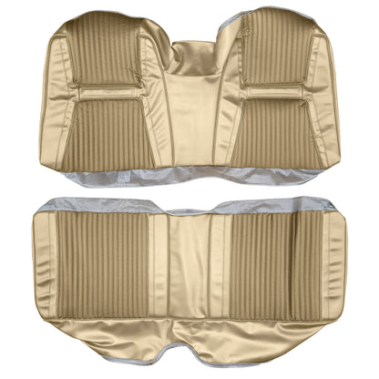 65 CHRYSLER 300/300L HARDTOP REAR UPHOLSTERY - SRM GOLD-BLACK FILLED/GOLD