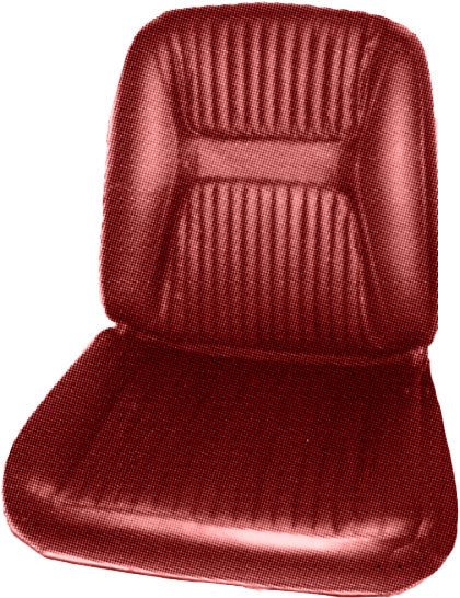 65 CHRYSLER 300/300L BUCKET LEATHER UPHOLSTERY - RED