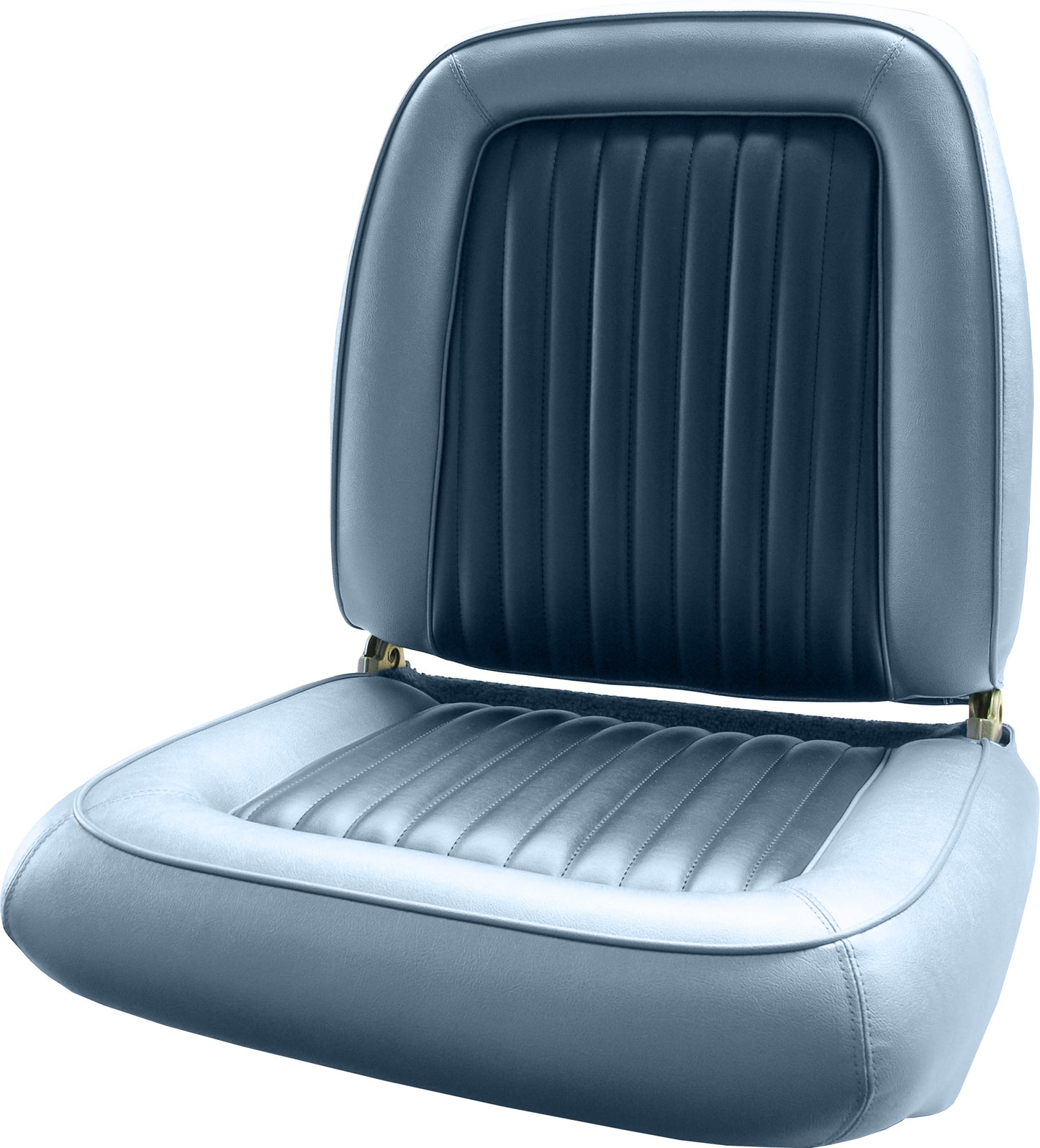 65 POLARA 500 BUCKET SEAT UPHOLSTERY - DARK BLUE/LIGHT BLUE