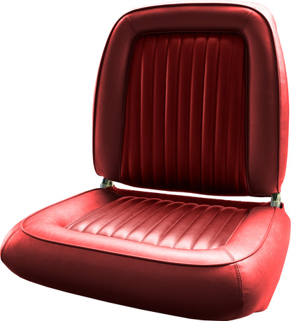 65 POLARA 500 BUCKET SEAT UPHOLSTERY - RED