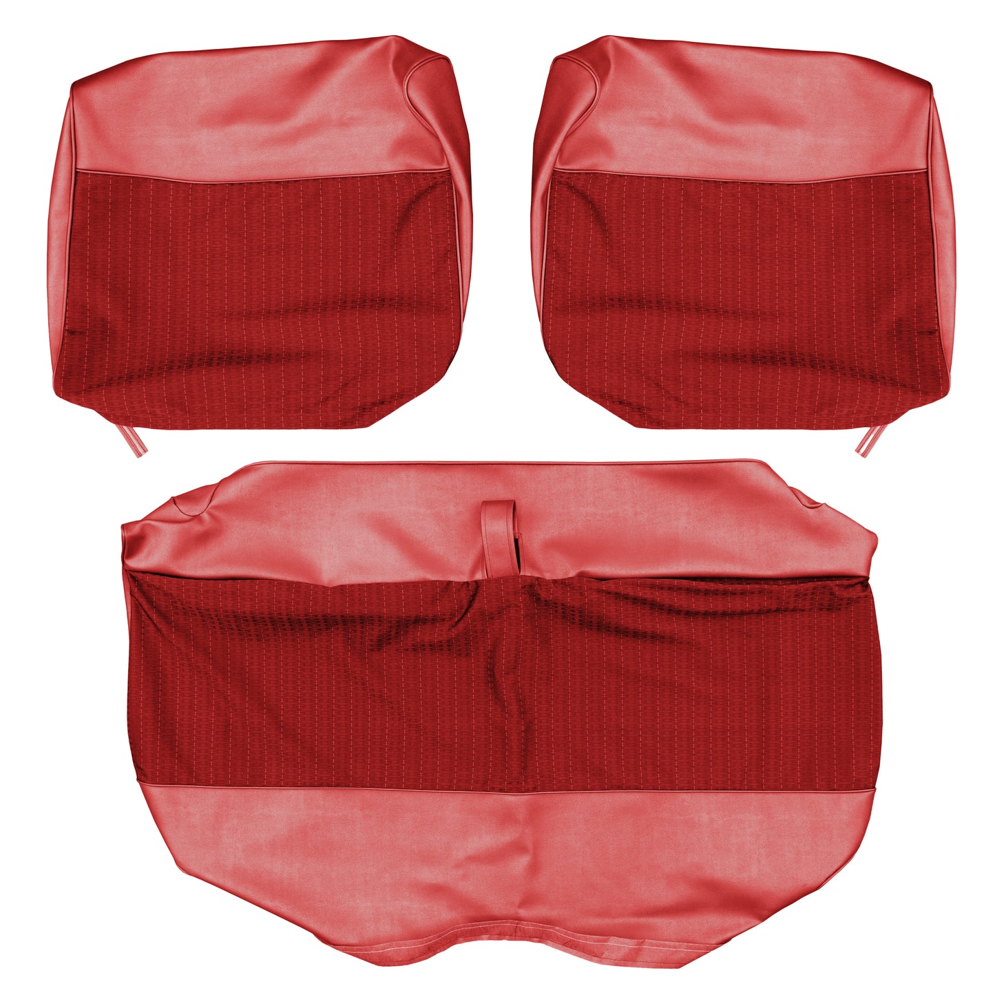 65 BELVEDERE I SPLIT BENCH CLOTH UPHOLSTERY - SRM RED CLOTH/RED