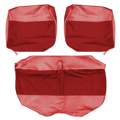 65 BELVEDERE I SPLIT BENCH CLOTH UPHOLSTERY - SRM RED CLOTH/RED
