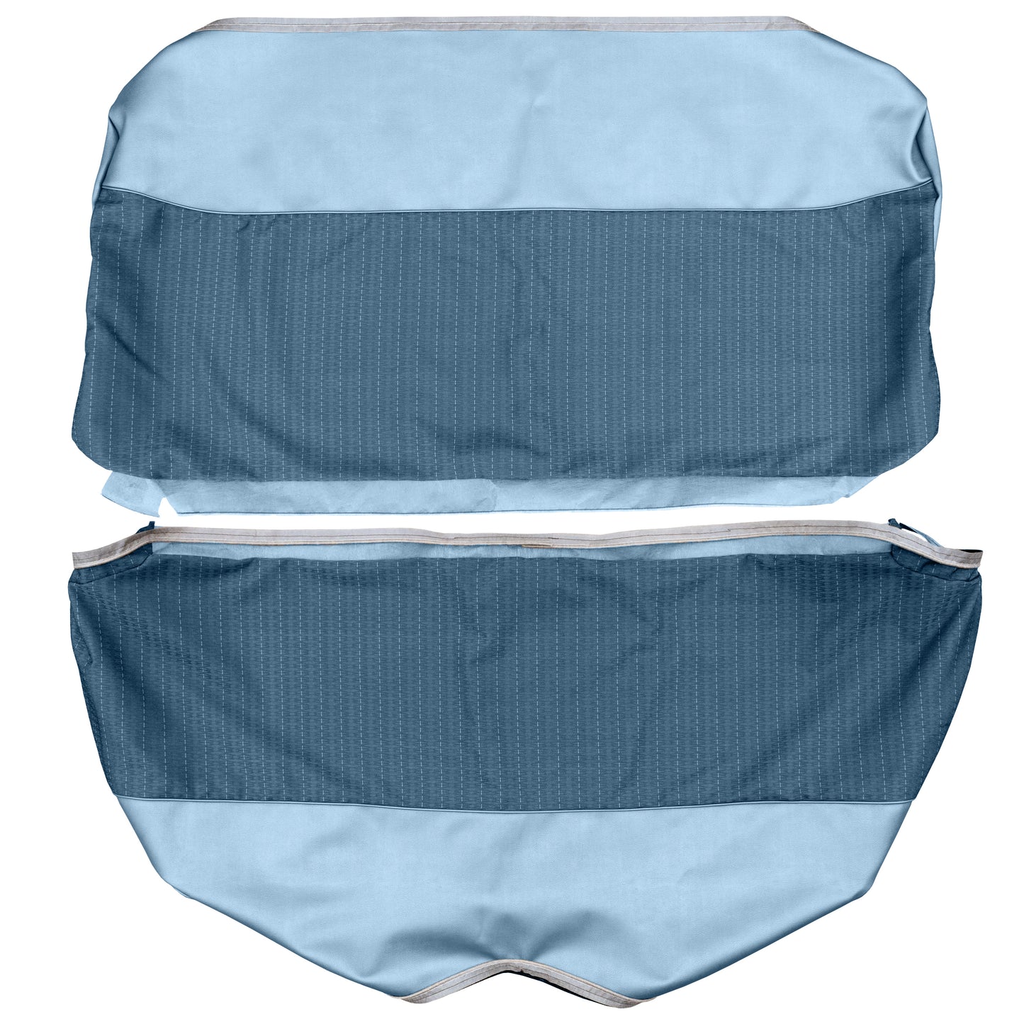 65 BELVEDERE I SEDAN REAR UPHOLSTERY - SRM BLUE CLOTH/BLUE