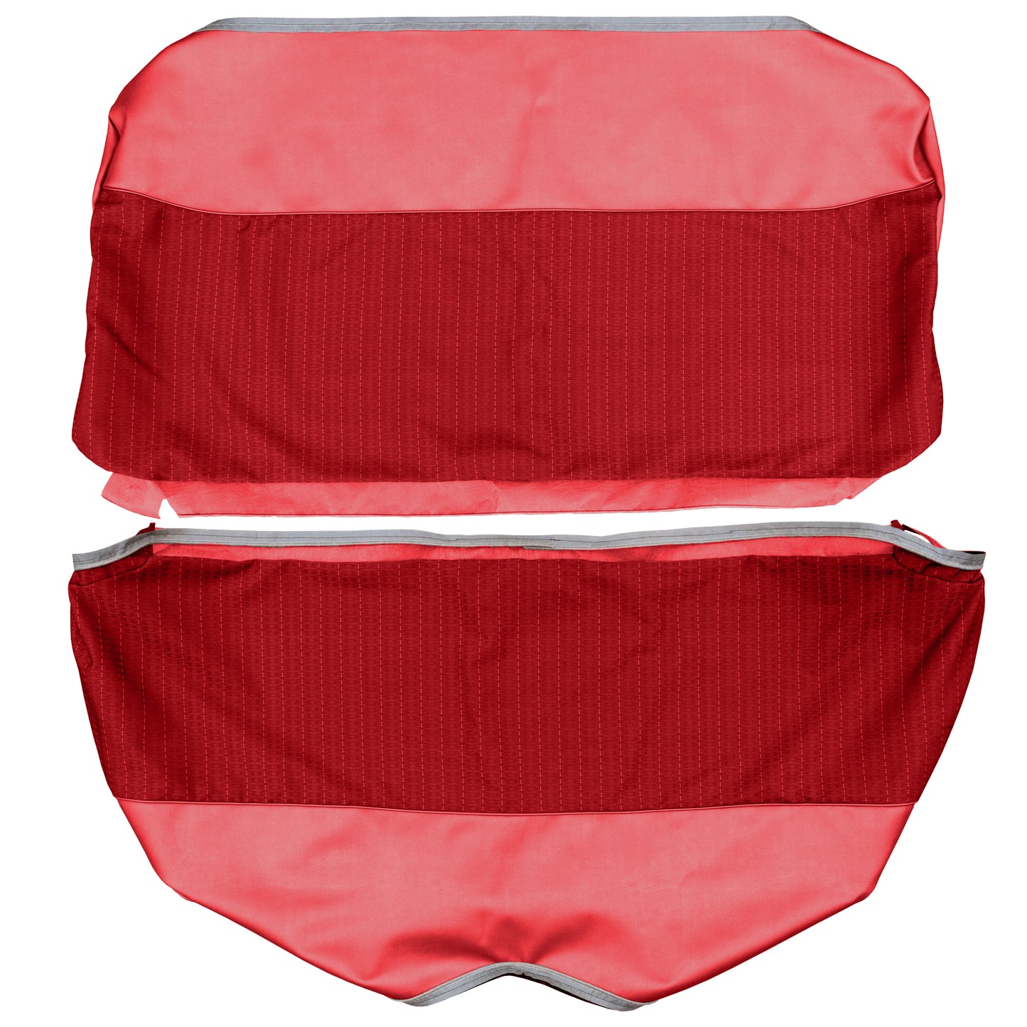 65 BELVEDERE I SEDAN REAR UPHOLSTERY - SRM RED CLOTH/RED