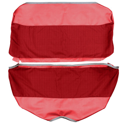 65 BELVEDERE I SEDAN REAR UPHOLSTERY - SRM RED CLOTH/RED