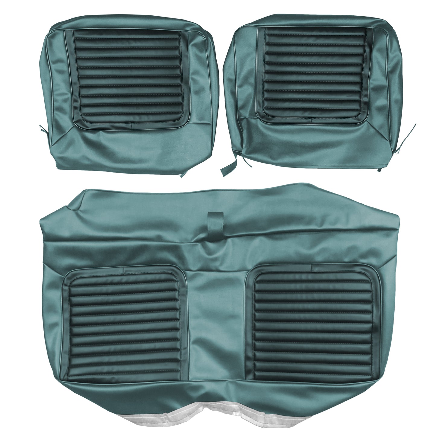 65 BELVEDERE II SPLIT BENCH UPHOLSTERY - DARK TURQUOISE/LIGHT TURQUOISE
