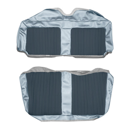 66 BELVEDERE II HARDTOP REAR UPHOLSTERY - NAVY/LIGHT BLUE