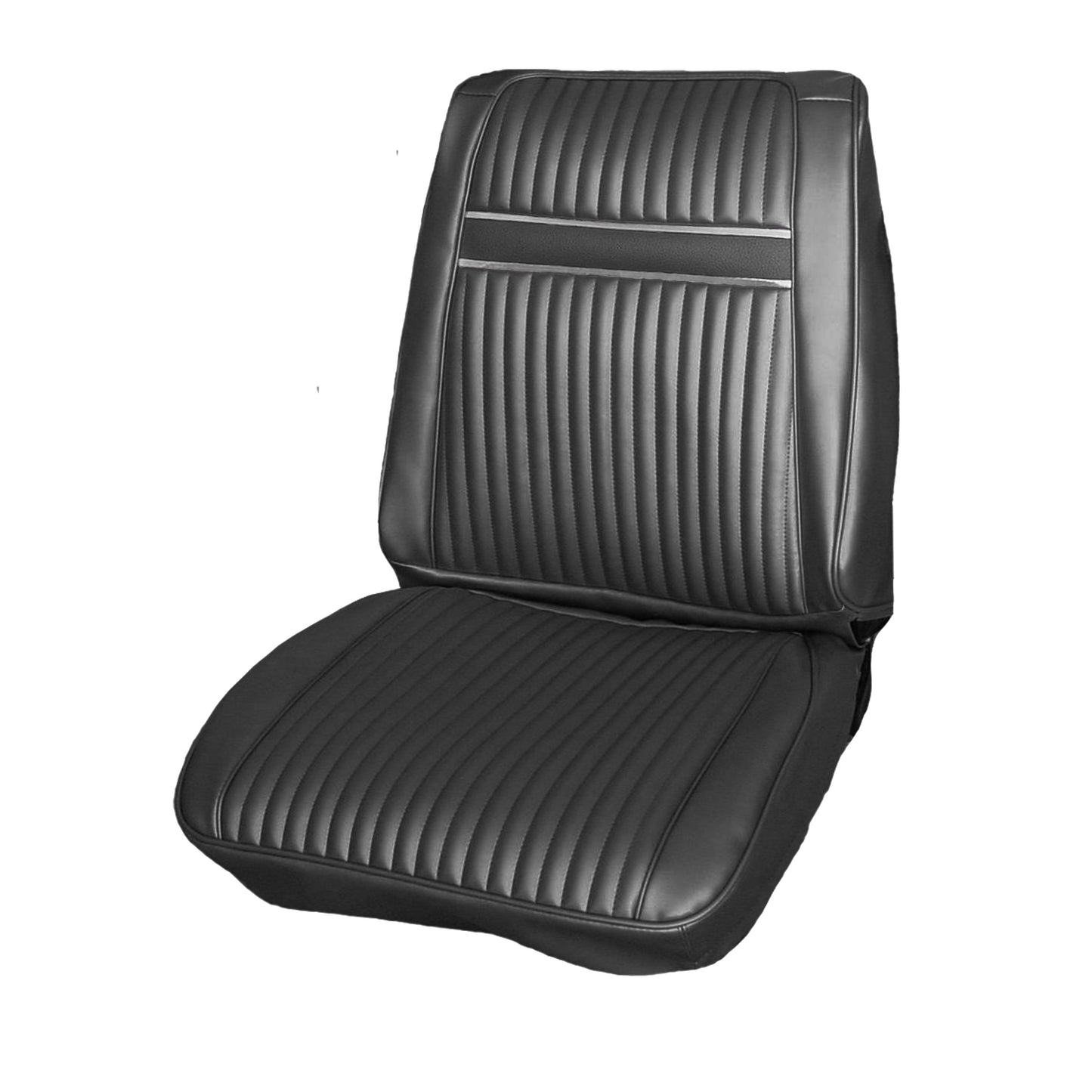 67 SPORT FURY BUCKET SEAT UPHOLSTERY - BLACK