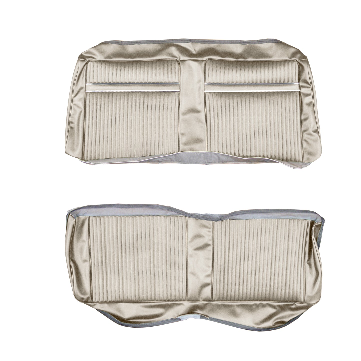 67 FURY III HARDTOP REAR UPHOLSTERY - PEARL WHITE