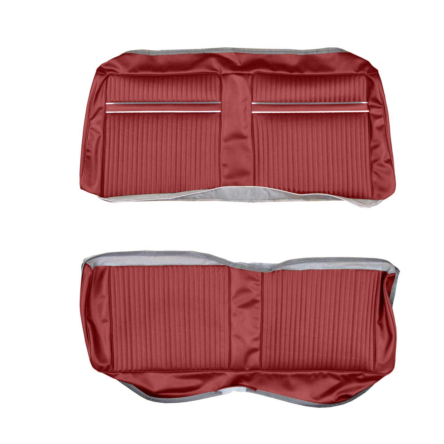 67 FURY III HARDTOP REAR UPHOLSTERY - RED