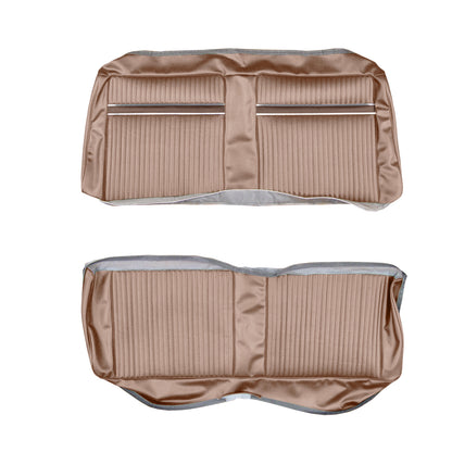67 FURY III HARDTOP REAR UPHOLSTERY - COPPER W/ SRM DARK COPPER ACCENT